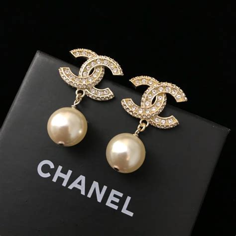 chanel diamond cc earrings|Chanel diamond earrings price.